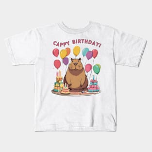 Cute Capybara Cappy Birthday Capy Kids T-Shirt